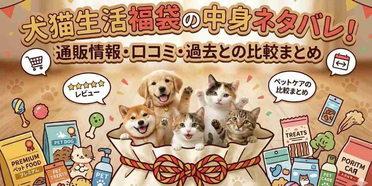 犬猫生活福袋の中身ネタバレ!通販情報・口コミ・過去との比較まとめも紹介!